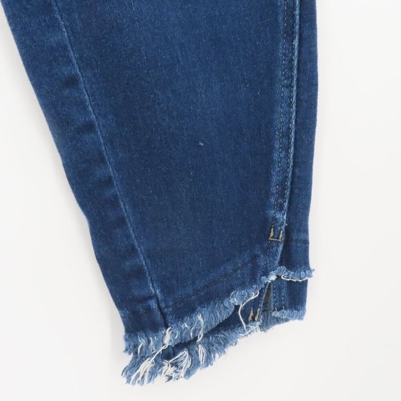 KanCan Womens 30 Dark Double Frayed Hem Skinny Ankle Jean 119010 Blue Denim - Picture 4 of 11